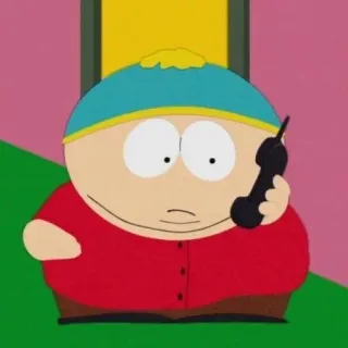 😕 Eric Cartman South Park 南方公园, 埃里克·卡特曼, 卡通, 喜剧, 动画 telegram sticker