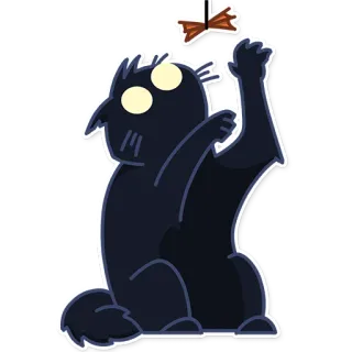 😯 cat, animal, playful, cartoon, sticker, pet, cute, funny telegram sticker