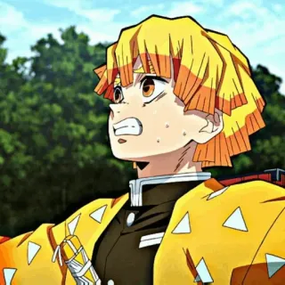 👺 Zenitsu Agatsuma Demon Slayer 애니메이션, 귀멸의 칼날, 젠이츠, 아가츠마 젠이츠, 캐릭터, 만화 telegram sticker
