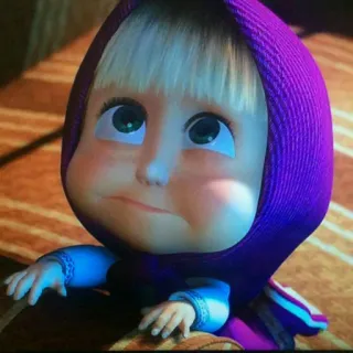 😳 Masha Masha and the Bear cartoon, meisje, schattig, animatie telegram sticker