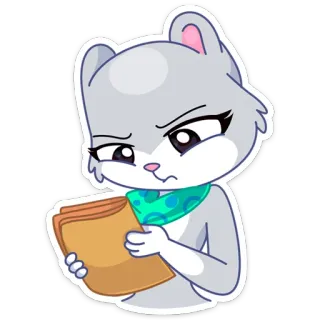 🤓 gato, pegatina, antropomórfico, animal, dibujo animado, lindo, mamífero, ilustración telegram sticker