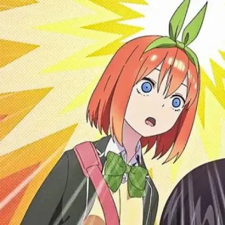 🧩 Yotsuba Nakano The Quintessential Quintuplets Anime, The Quintessential Quintuplets, Yotsuba Nakano, Mignon, Écolière telegram sticker