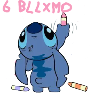 🐨 Stitch I KILL MO Stitch, crayon, Disney, Lilo & Stitch telegram sticker