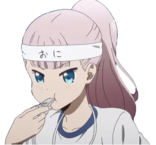 😠 オニ Anime, Tiara, Apito, Desenho animado telegram sticker