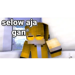 😀 selow aja gan 我的世界, 电子游戏, 表情包, 角色, 方块, 放松 telegram sticker
