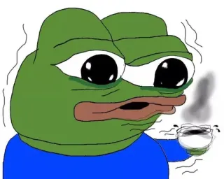 ☕️ Pepe the Frog Pepe, Rana, Meme, Meme de Internet, Triste, Molesto telegram sticker