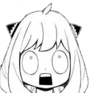 😦 Anya Forger Spy × Family anime, spy x family, anya forger, reaction, surprised, shocked telegram sticker