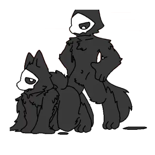 🖤 Changed Furry, Látex, Monstro, Criatura, Escuro telegram sticker