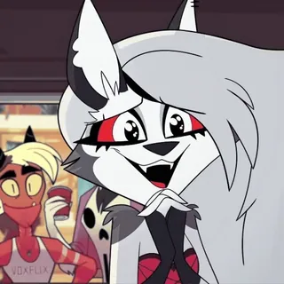 🥺 Loona Helluva Boss VOXFLIX ヘルヴァボス, ルナ, アニメ, アニメーション, 悪魔, 狼 telegram sticker