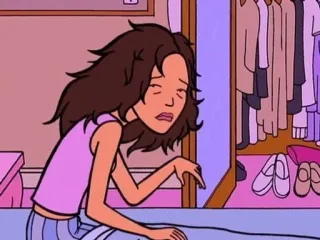 🌟 Daria cartoon, daria, tired, morning telegram sticker