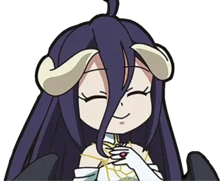 😌 Albedo Overlord Anime, Kartun, Fiksi, Fantasi telegram sticker