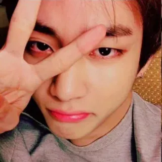 ✌ kpop, segno di pace, selfie, maschio, persona, celebrità telegram sticker