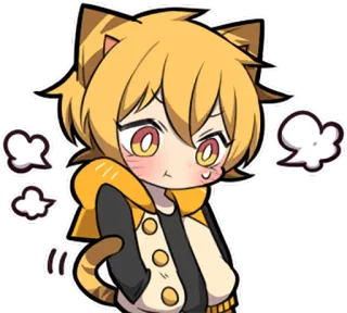 😤 애니메이션, 고양이, 캐릭터, 카와이, 귀여운, 스티커, 일러스트 telegram sticker