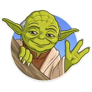 👋 Yoda Star Wars Yoda, Star Wars, Jedi, Master Yoda, Green Alien, Sci-Fi, Fantasy telegram sticker