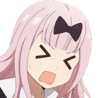 🤬 Chika Fujiwara Kaguya-sama: Love Is War 动漫, 藤原千花, 辉夜大小姐, 卡哇伊, 可爱, 角色 telegram sticker