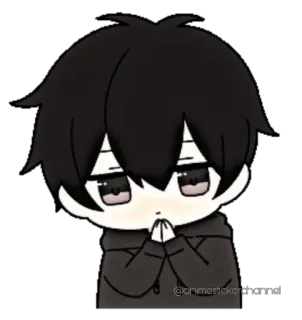 🥺 @animestickerchannel anime, sticker, cartoon, cute, manga whatsapp sticker