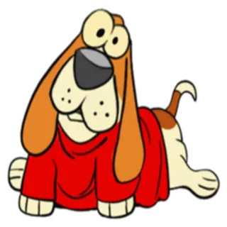 ❓ chien, dessin animé, animal, animal de compagnie, mignon, chien de chasse telegram sticker