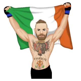 🙌 Conor McGregor Conor McGregor, MMA, Drapeau irlandais, Combattant, Sports, UFC telegram sticker