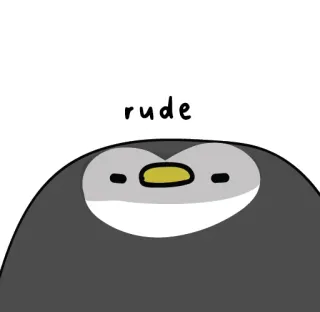 😡 rude penguin, cute, animal, rude, funny telegram sticker
