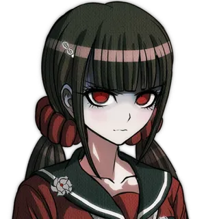🔪 Maki Harukawa Danganronpa Anime, Manga, Nhân vật, Cô gái, Mắt đỏ, Tóc nâu telegram sticker