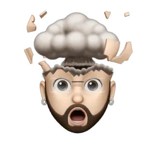 💥 Emoji, Explodieren, Verblüfft, Explosion, Schockiert, Kopf whatsapp sticker