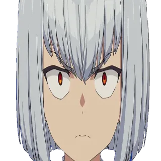 👀 Anime, Wütend, Ausdruck, Charakter, Frau, Gesicht telegram sticker
