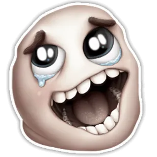 😂 Emoji, Triste, Llorando, Meme, Trollface, Expresión whatsapp sticker