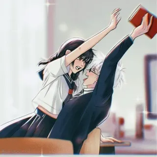 💠 Anime, Escuela, Clase, Pareja, Romance whatsapp sticker