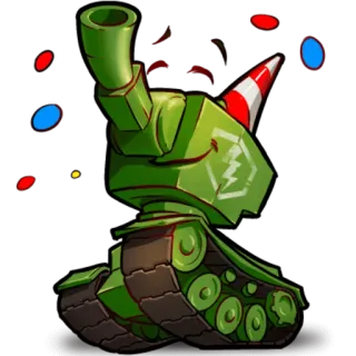 😀 carro armato, cannone, militare, veicolo, verde, esercito telegram sticker