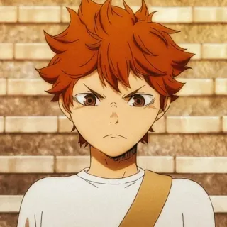 😠 Hinata Shoyo Haikyuu!! Anime, Haikyuu, Hinata Shoyo, Kreskówka, Animacja telegram sticker