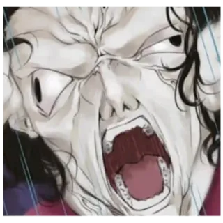 😨 cri, homme, visage, en colère, rage, hurlement whatsapp sticker