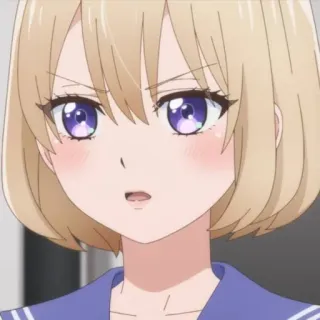 💛 Anime, Dessin animé, Mignon, Fille, Personnage, Portrait telegram sticker