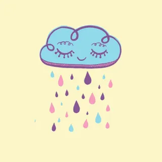 Autumn rain telegram stickers