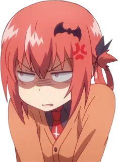 😡 Satania McDowell Kurumizawa Gabriel DropOut Anime, Kreskówka, Postać, Satania, Gabriel Dropout, Demon whatsapp sticker