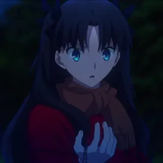 😨 Rin Tohsaka Fate/stay night Anime, Personaggio, Ragazza, Rin Tohsaka, Fate/stay night, Tales telegram sticker