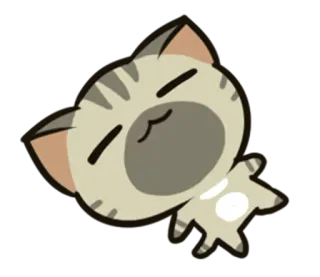 😌 แมว, สัตว์, สติกเกอร์, การ์ตูน, น่ารัก whatsapp sticker