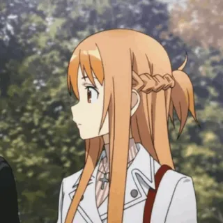 🧡 Asuna Yuuki Sword Art Online アニメ, キャラクター, 女の子, ソードアート・オンライン, 結城明日奈, アスナ, アニメーション telegram sticker