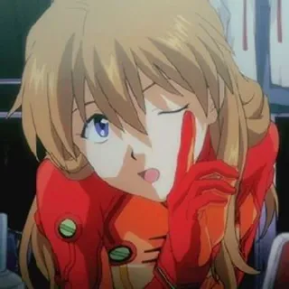 🌟 Asuka Langley Soryu Neon Genesis Evangelion Anime, Charakter, Orange, Mädchen, Neon Genesis Evangelion, Asuka Langley Soryu telegram sticker
