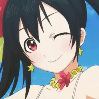 🎈 Nico Yazawa Love Live! Anime, Mädchen, Idol, Süß, Zwinkern telegram sticker