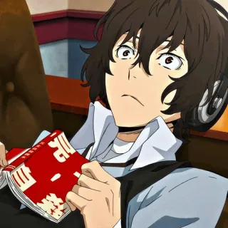 🍷 Dazai Osamu Bungo Stray Dogs 北光社 Anime, Manga, Dazai Osamu, Bungo Stray Dogs, Buch, Lesen whatsapp sticker
