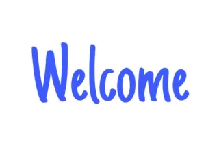 🇬🇧 Welcome selamat datang, salam, kata, biru, kaligrafi whatsapp sticker