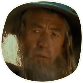 🤔 Gandalf Lord of the Rings 마법사, 판타지, 영화, 수염, 모자 telegram sticker