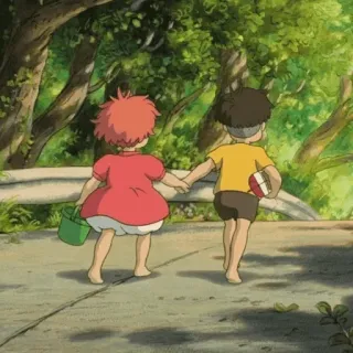 🐽 Ponyo Anime, Ponyo, Crianças, Crianças, Desenho animado, Studio Ghibli whatsapp sticker