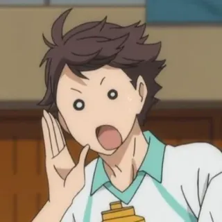 💗 Tooru Oikawa Haikyuu!! Anime, Haikyuu, Tooru Oikawa, Oikawa, scioccato, divertente telegram sticker