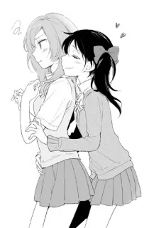💙 Anime, Chicas, Amor, Pareja, Amistad, Manga, Abrazo telegram sticker