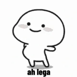 😀 ah lega cartoon, happy, cute, dancing, funny telegram sticker