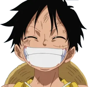 😁 Luffy One Piece Luffy, One Piece, anime, cartoon, smile telegram sticker