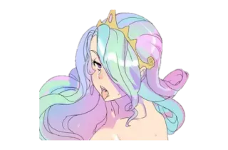 😝 anime, princess, fantasy, hair, crown telegram sticker