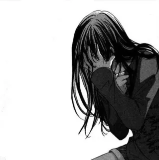 🌨 weinen, traurig, anime, mädchen, emotional, manga, depression whatsapp sticker