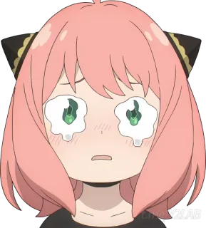 😭 Anya Forger Spy x Family Anime, Spy x Family, Anya Forger, Pleurs, Triste, Larmes, Manga telegram sticker